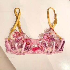 for love and lemons - floral underwire bra